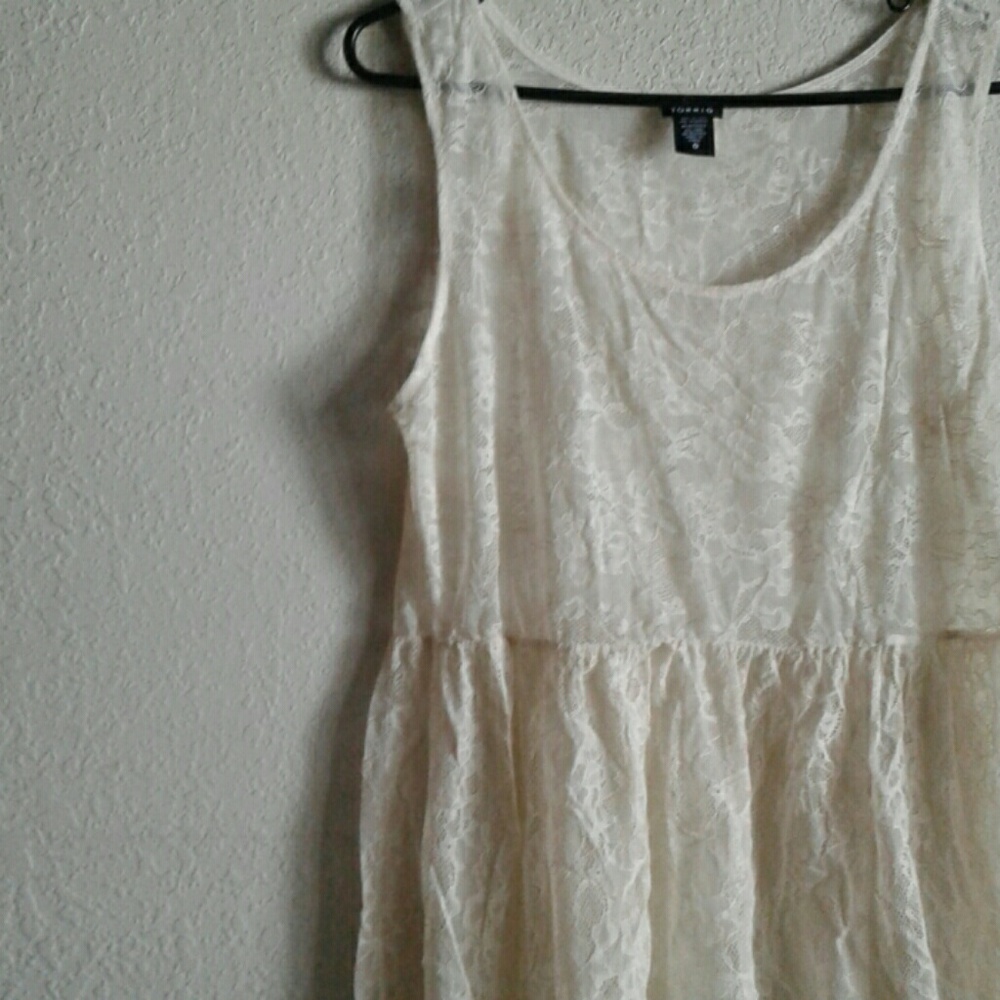 creme lace baby doll tanktop Torrid